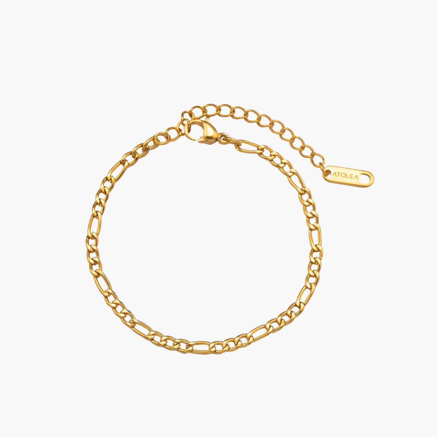 Damen Fußkette Figaro Gold wasserfest verstellbar 22 + 4 cm