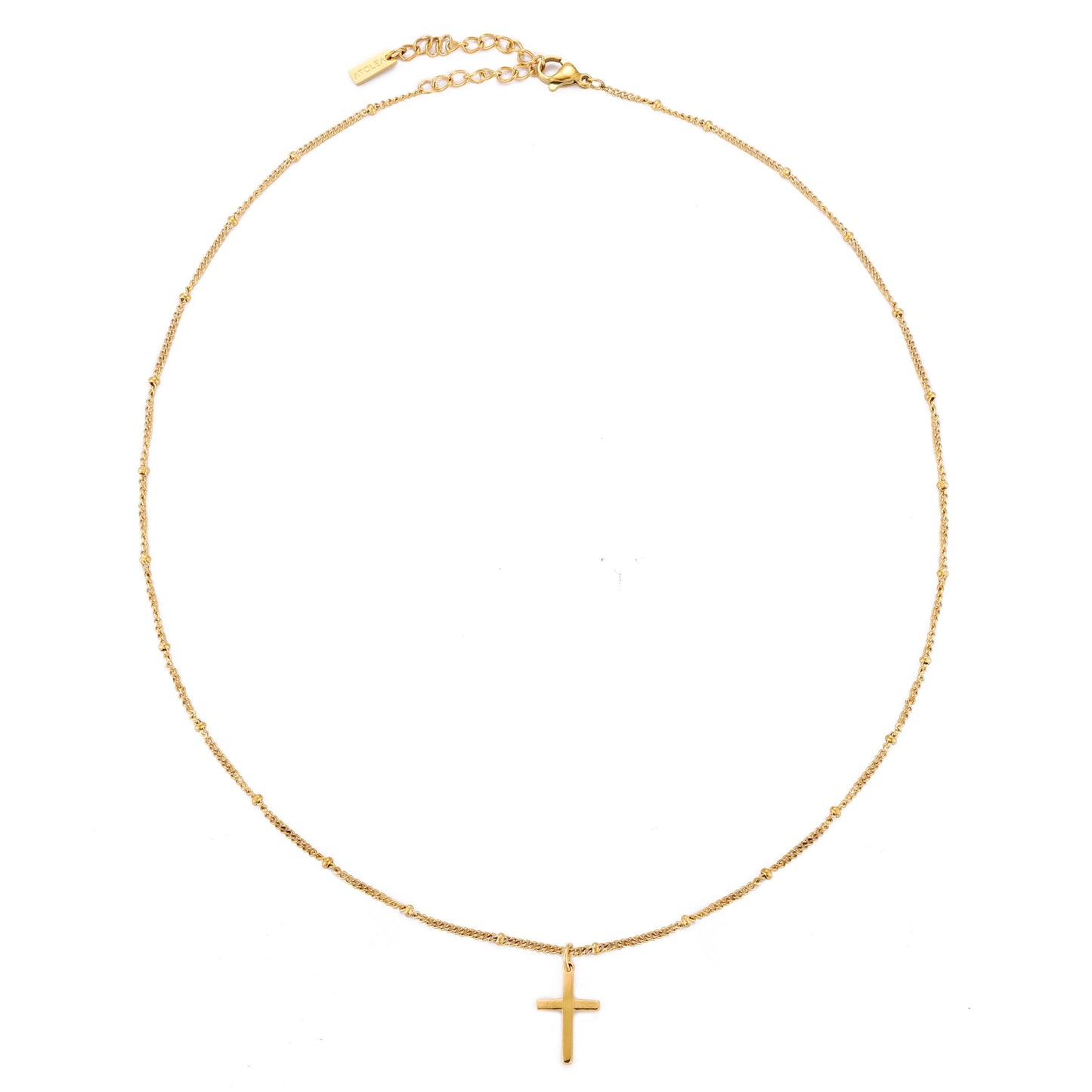 Damen Kreuz Halskette Gold minimalistischer Anhänger wasserdicht hypoallergen