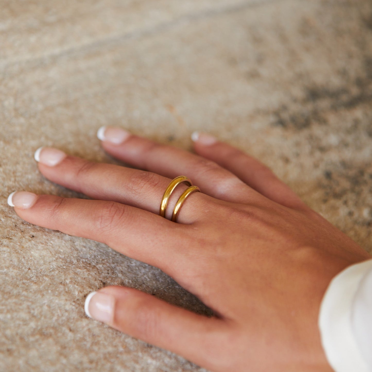 Damen Statement Ring Gold wasserdicht hypoallergen für Alltag und Freizeit