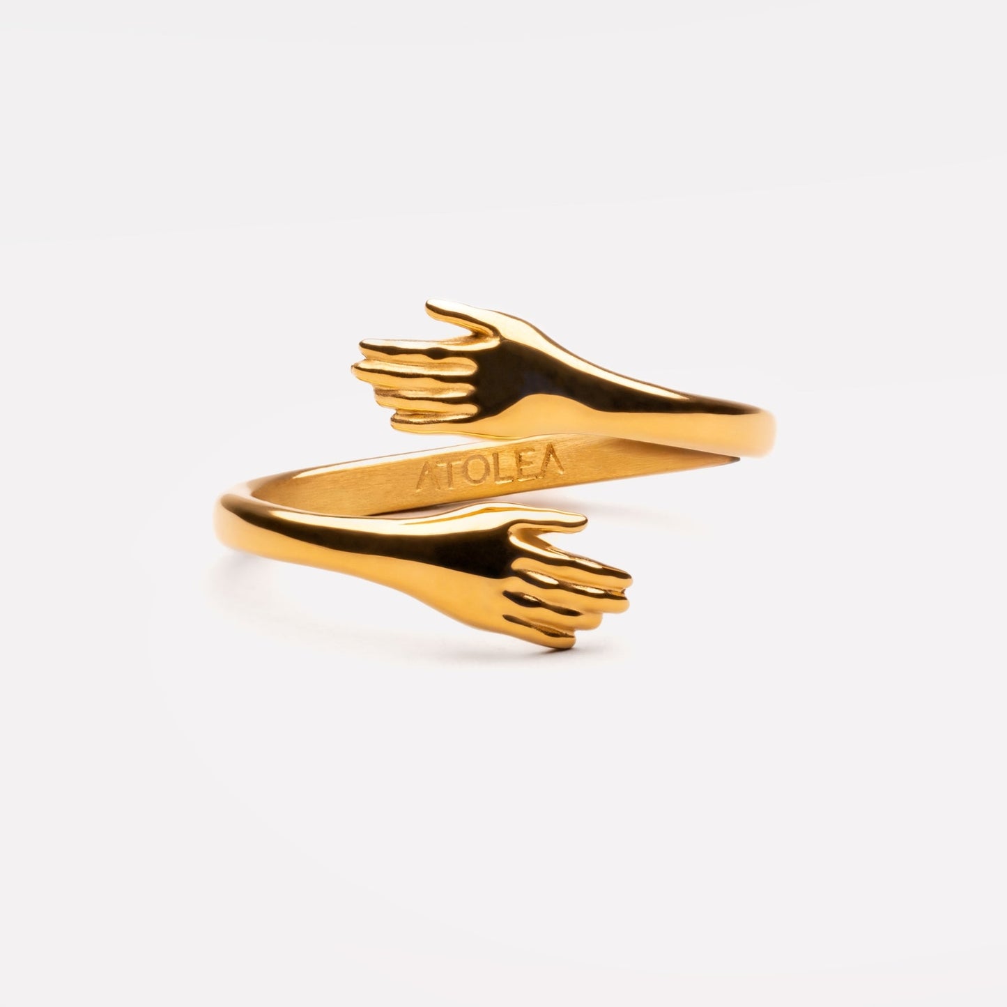 Damen Ring Gold verstellbar offenes Wrap-Design wasserfest hypoallergen