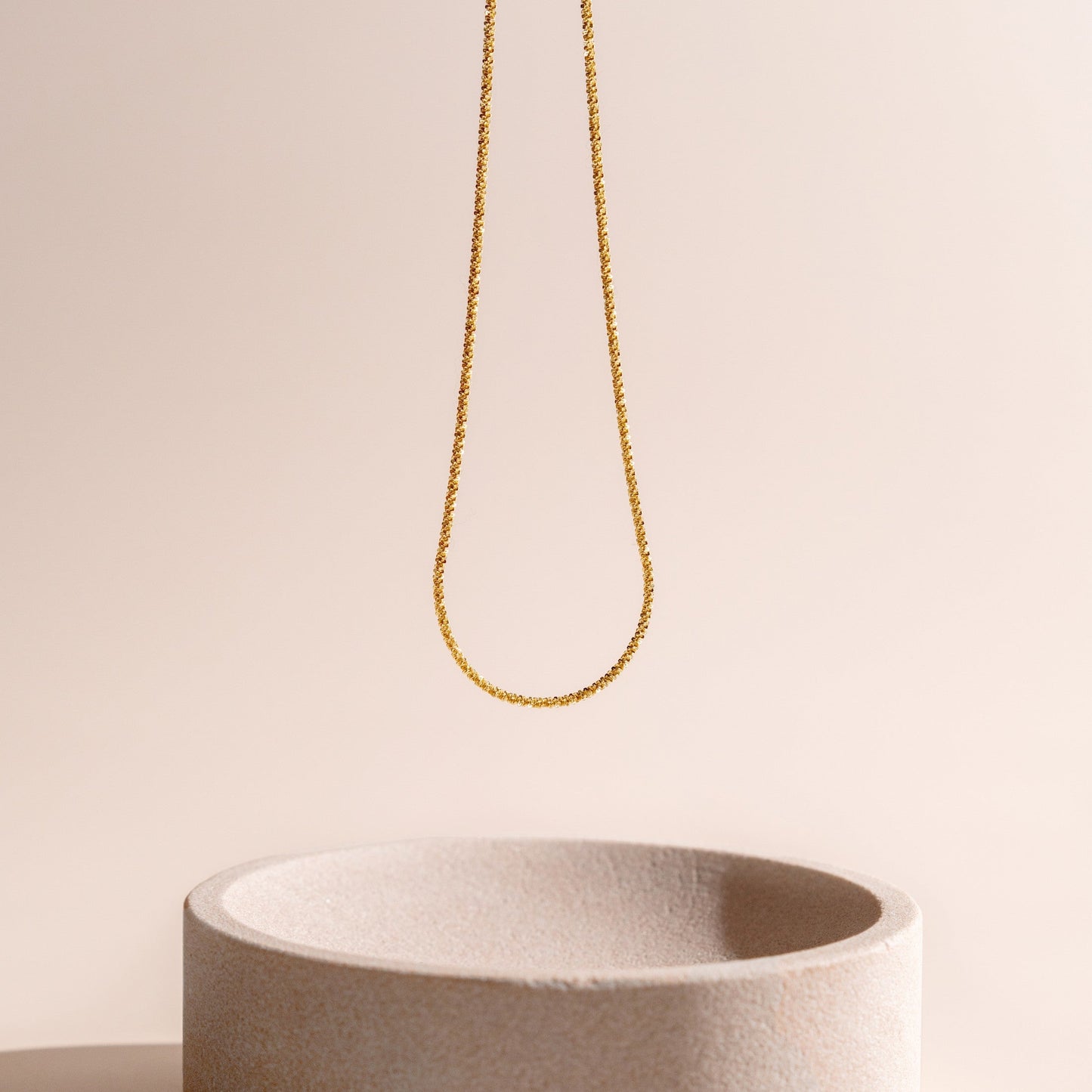 Damen Halskette Gold filigrane Gliederkette verstellbar wasserdicht hypoallergen