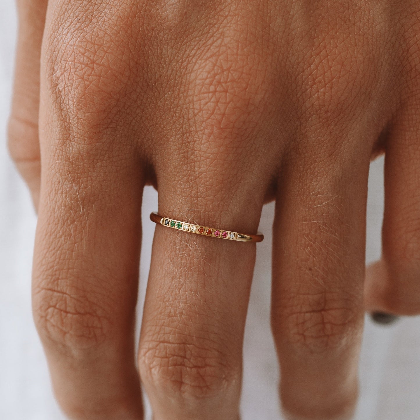 Damen Ring Gold mit Zirkonen wasserfest hypoallergen
