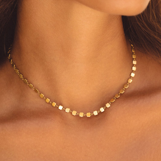 Damen Choker Halskette Gold Sonnen Anhänger wasserdicht hypoallergen