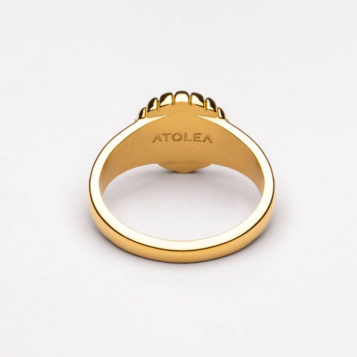 Damen Ring Gold Muschel wasserfest hypoallergen