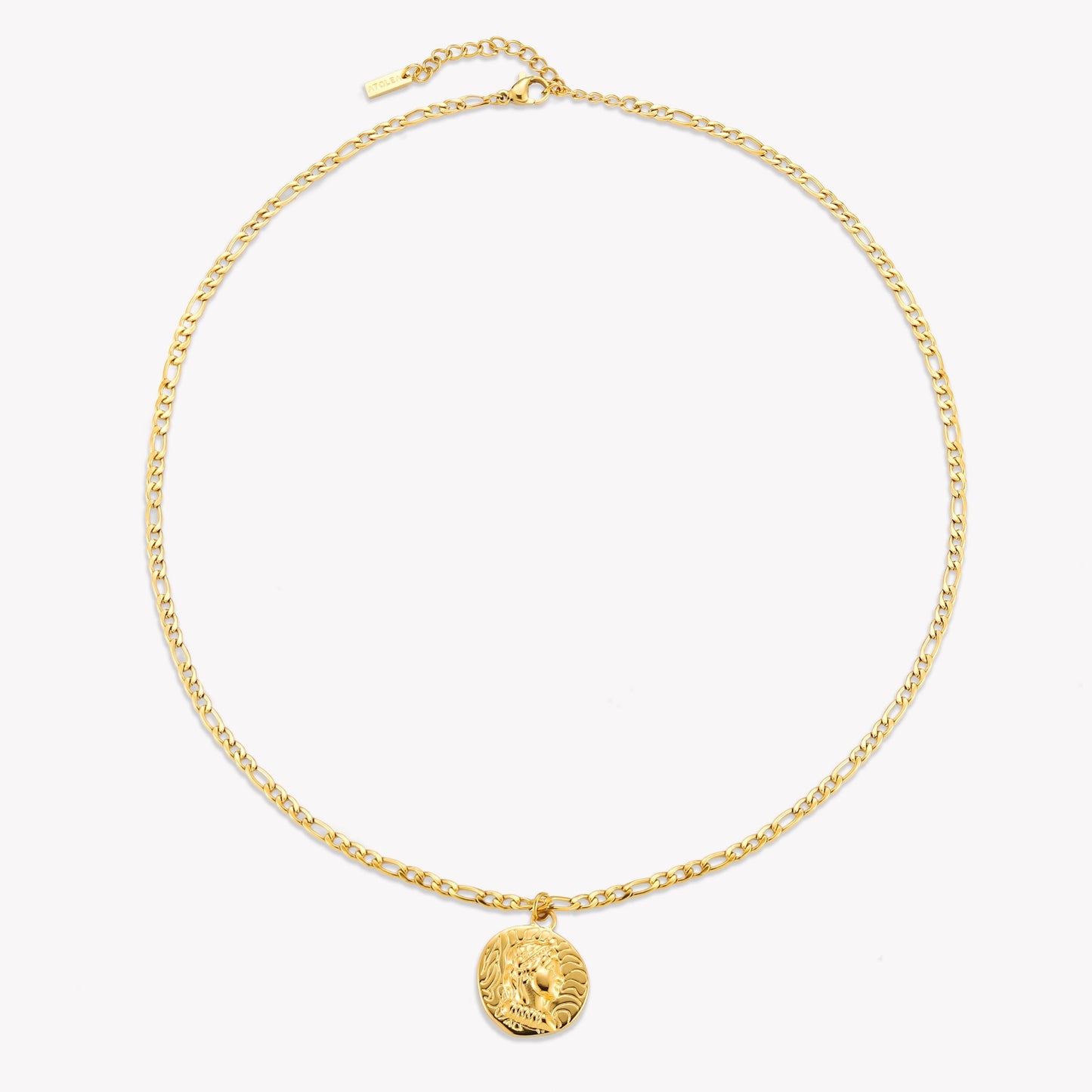 Damen Münz Halskette Gold wasserfest mit Coin Anhänger