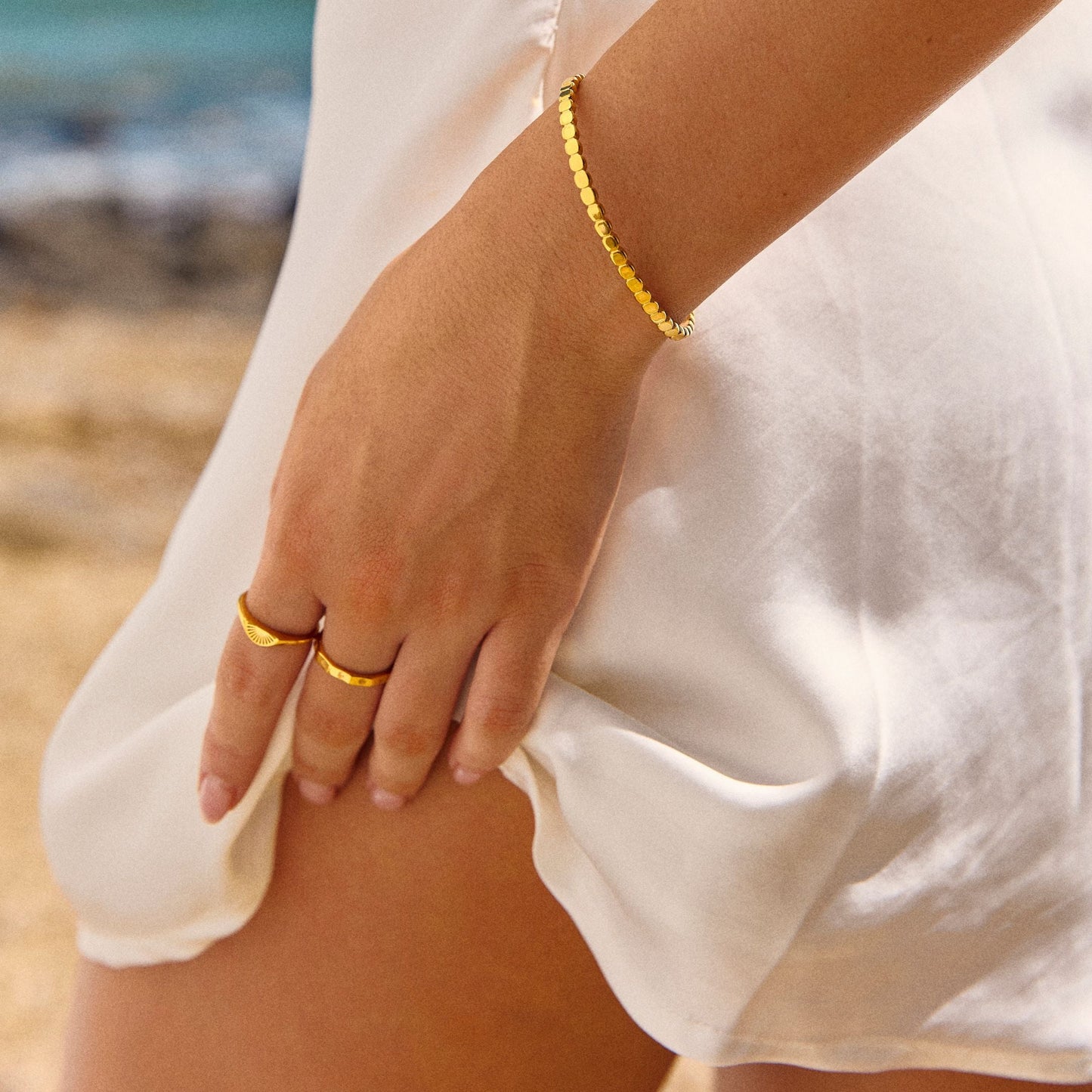 Ring Gold stapelbar Sunrise wasserdicht hypoallergen