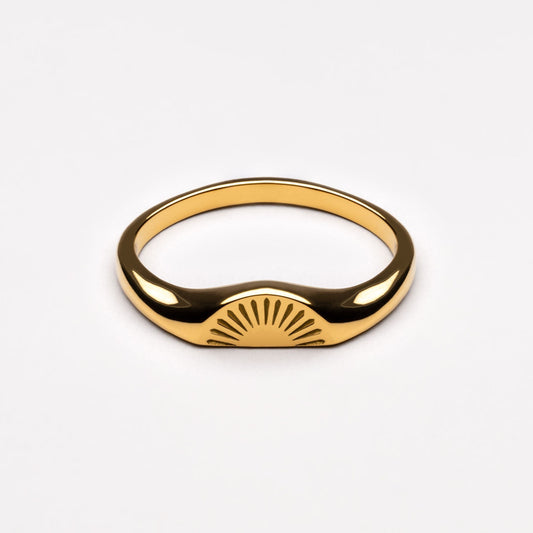 Ring Gold stapelbar Sunrise wasserdicht hypoallergen
