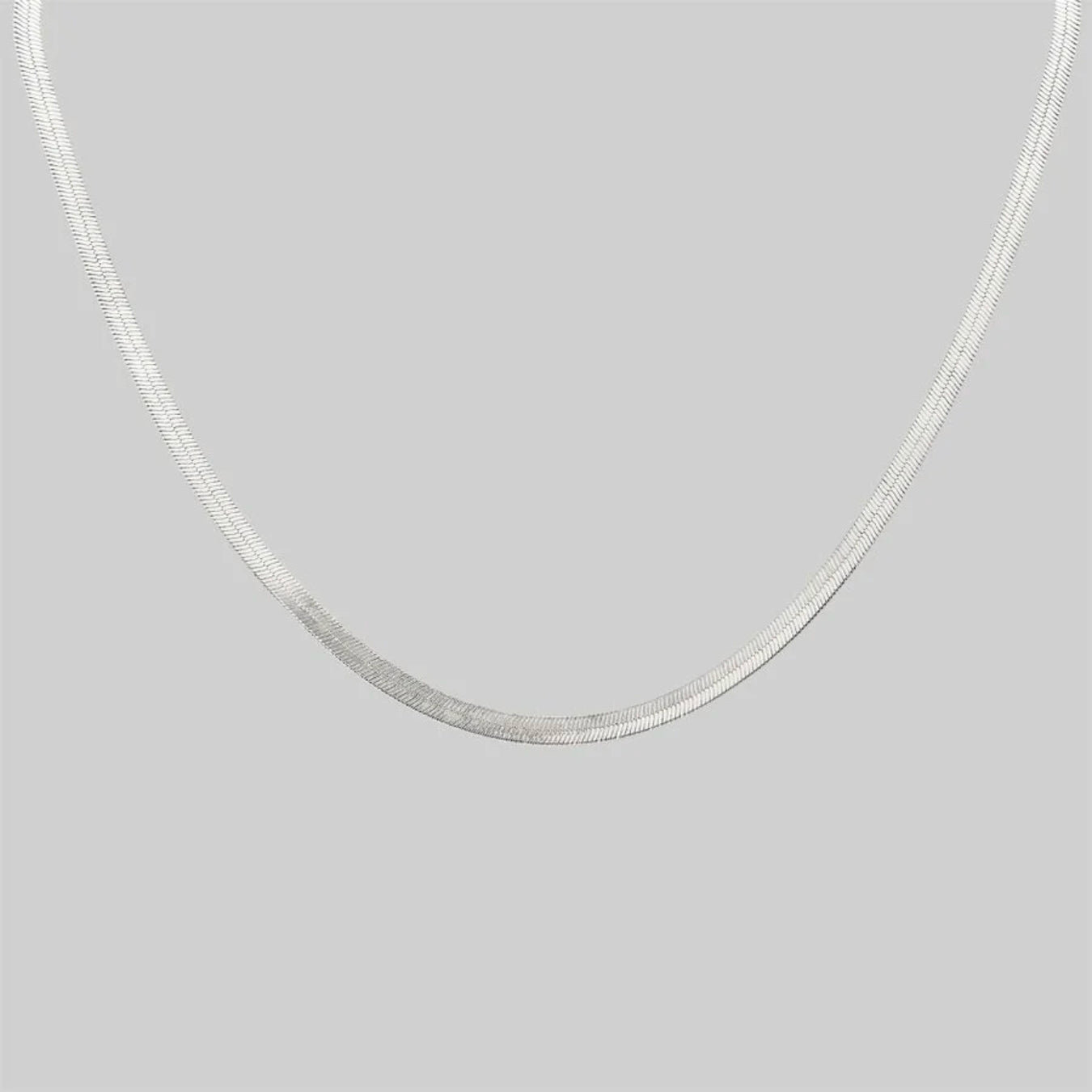 Damen Herringbone Choker Gold Halskette wasserfest Edelstahl 4 mm