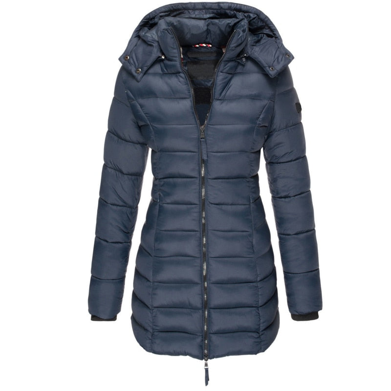 Lange Daunenjacke