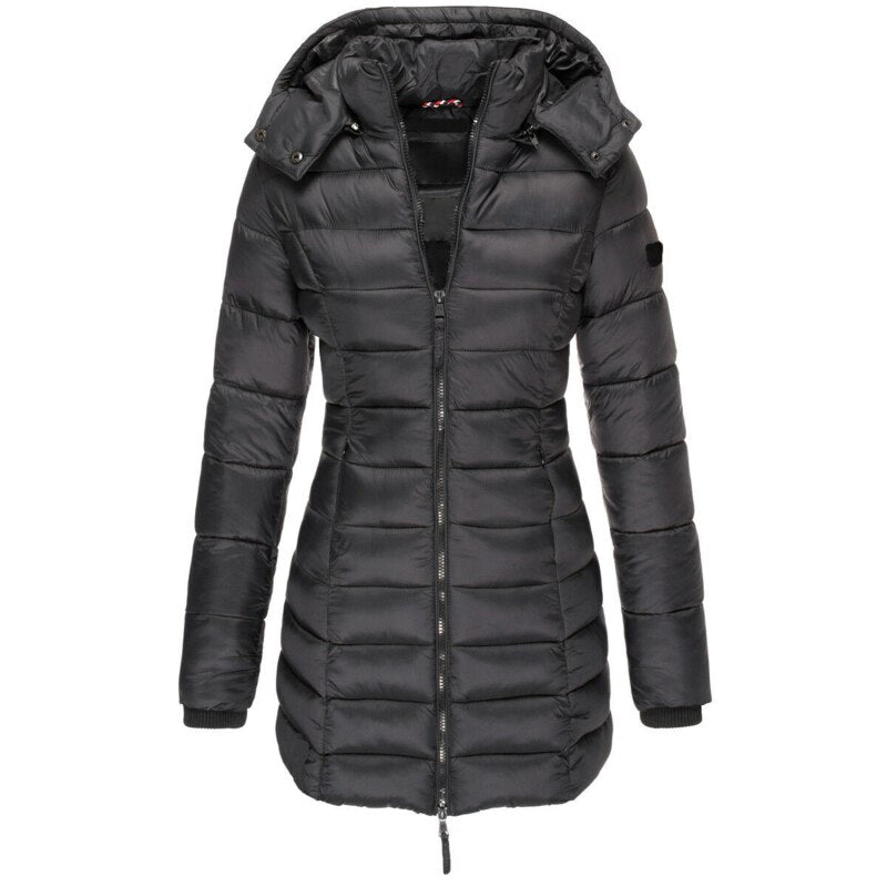 Lange Daunenjacke