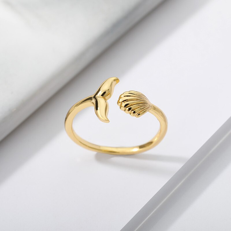 Damen Ring Gold Verstellbar Wasserdicht Hypoallergen Hawaii Style