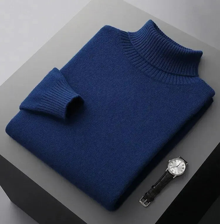 Rollkragenpullover aus 100% Merinowolle