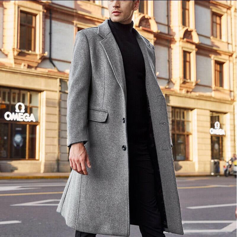 Herren Wintermantel Wolle Eleganz