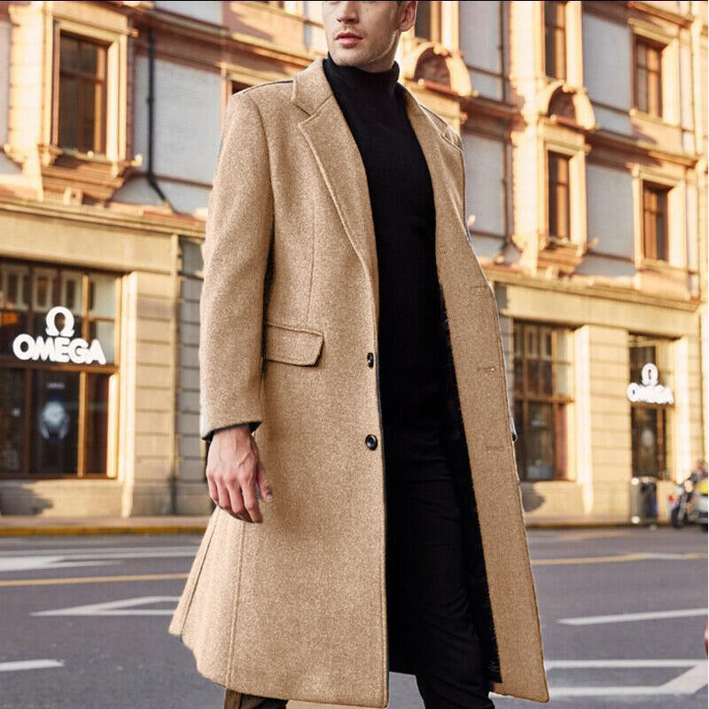 Herren Wintermantel Wolle Eleganz