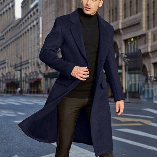 Herren Wintermantel Wolle Eleganz