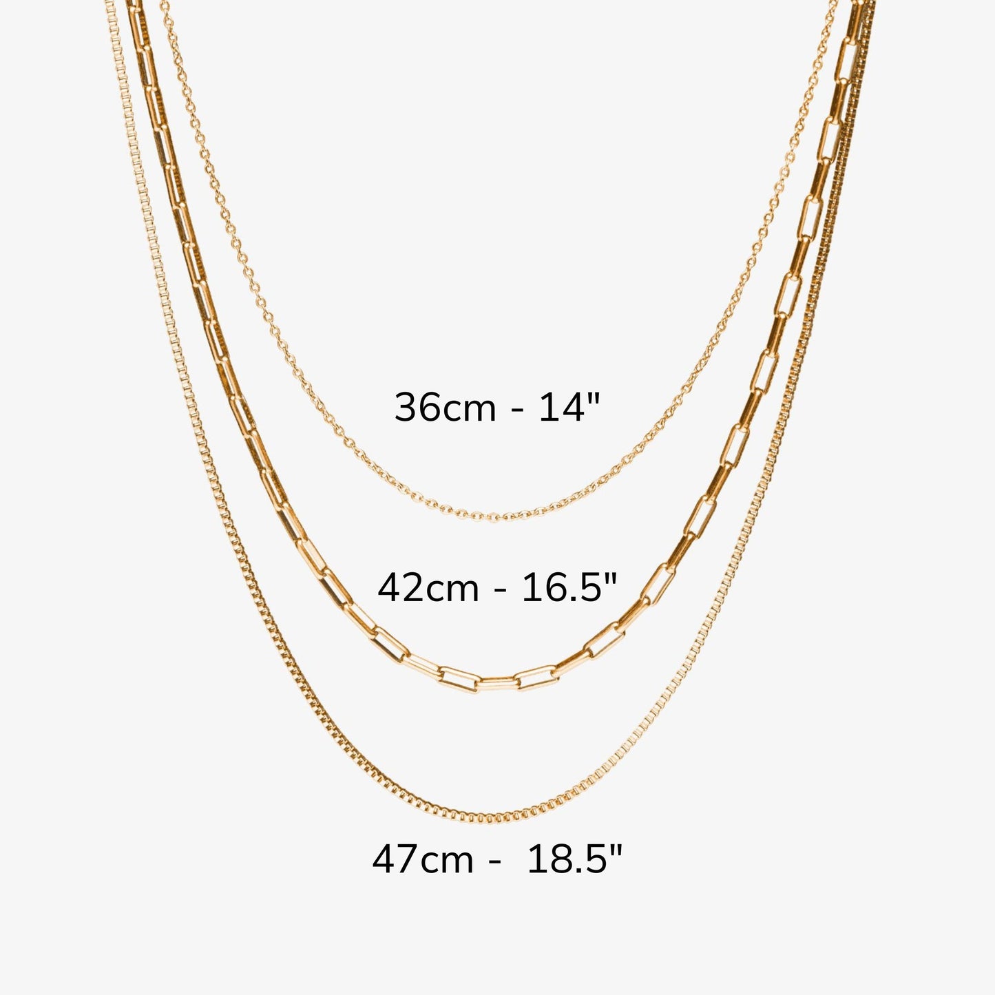 Damen Layering Halskette Gold mehrreihig verstellbar wasserdicht hypoallergen