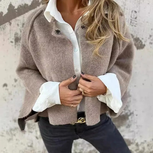 Henrike™ Wollmantel mit Rundhalsausschnitt