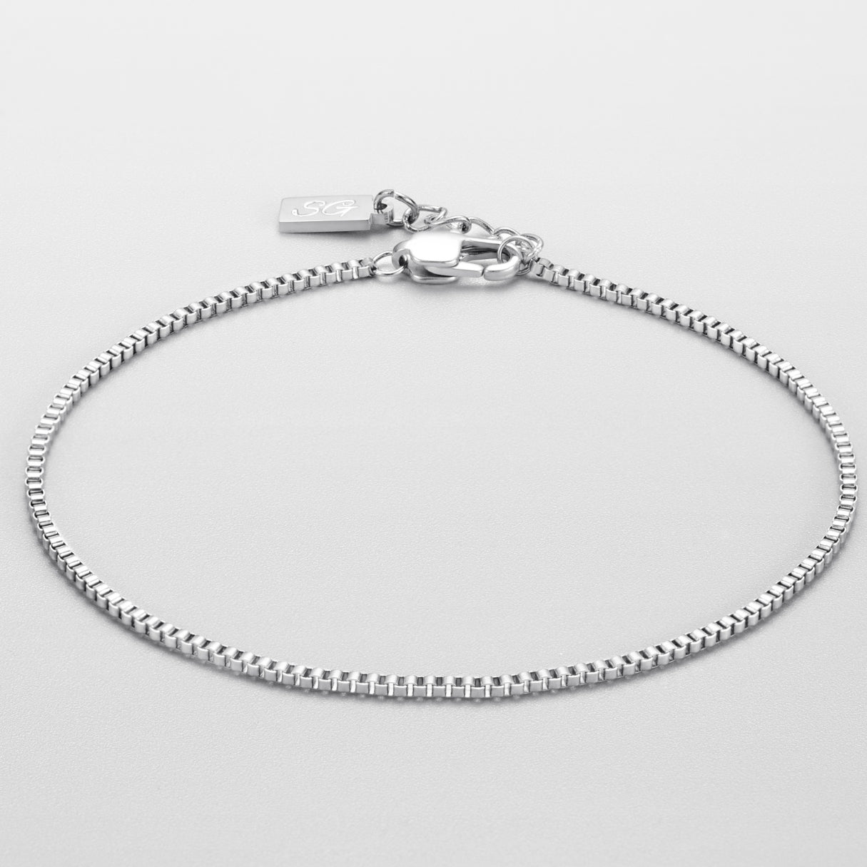 Damen Kettenarmband aus Edelstahl, verstellbares Schmuckarmband mit Verlängerung