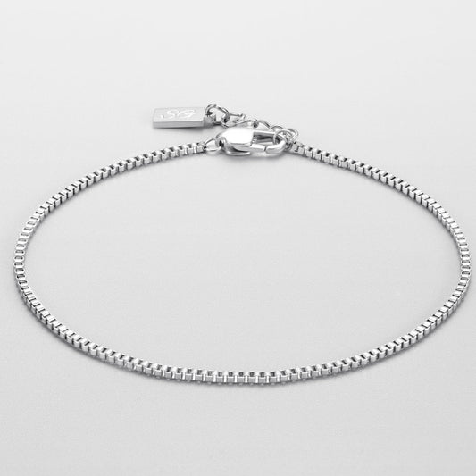 Damen Kettenarmband aus Edelstahl, verstellbares Schmuckarmband mit Verlängerung