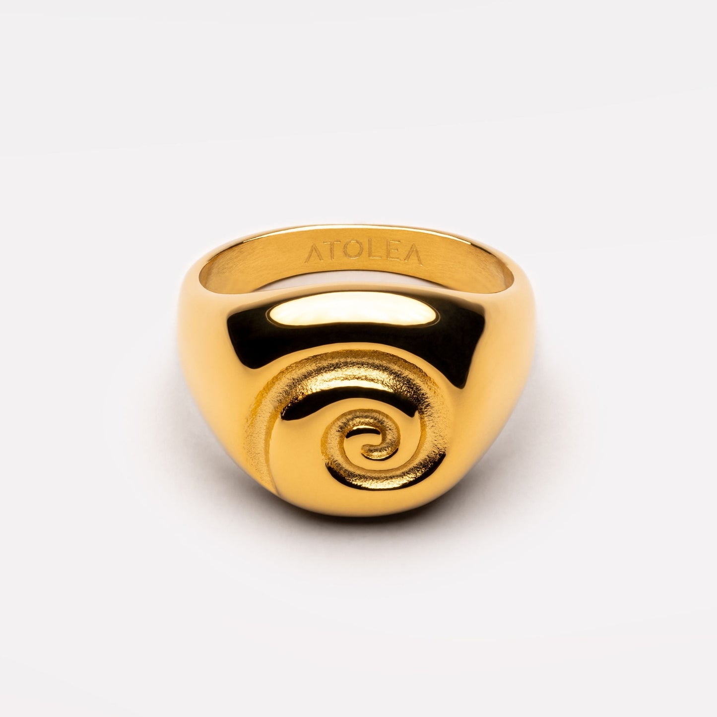 Damen Ring Gold Spiral Nautilus wasserdicht hypoallergen