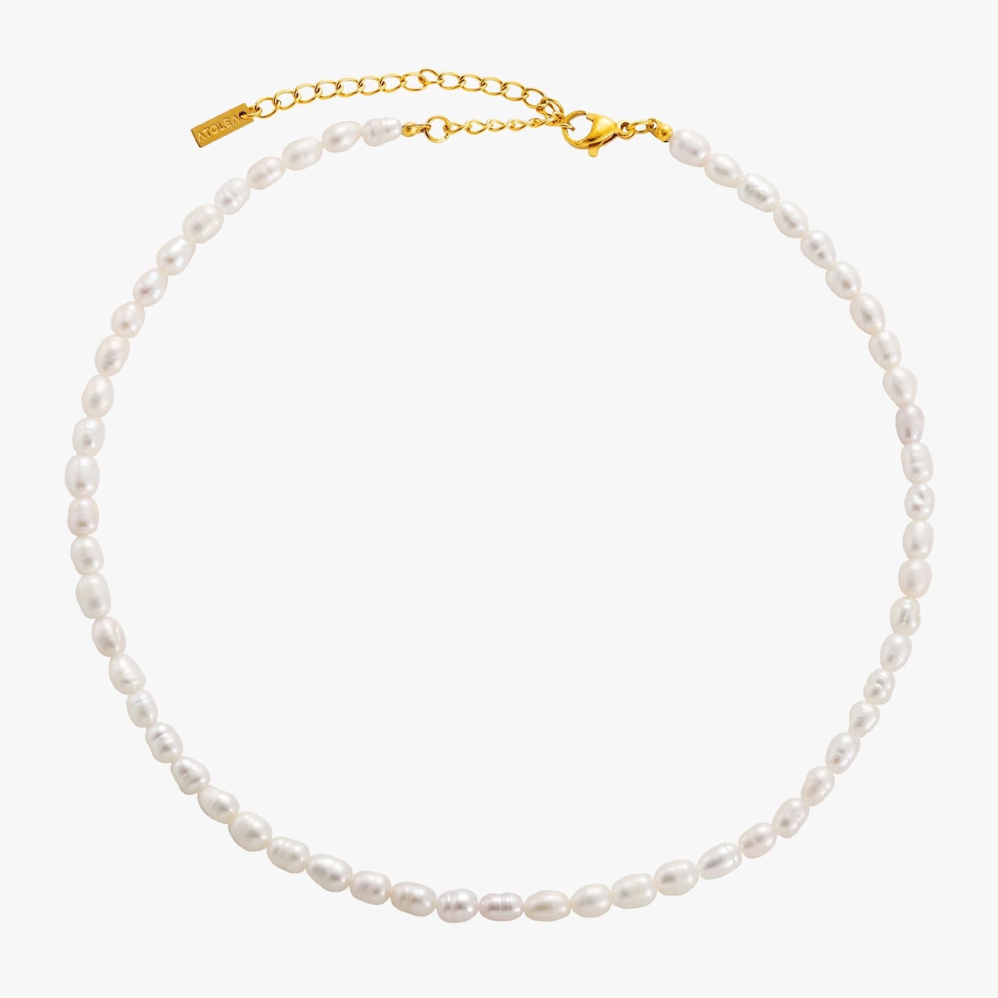 Damen Süßwasserperlen Choker Gold wasserfest hypoallergen Perlen Halskette