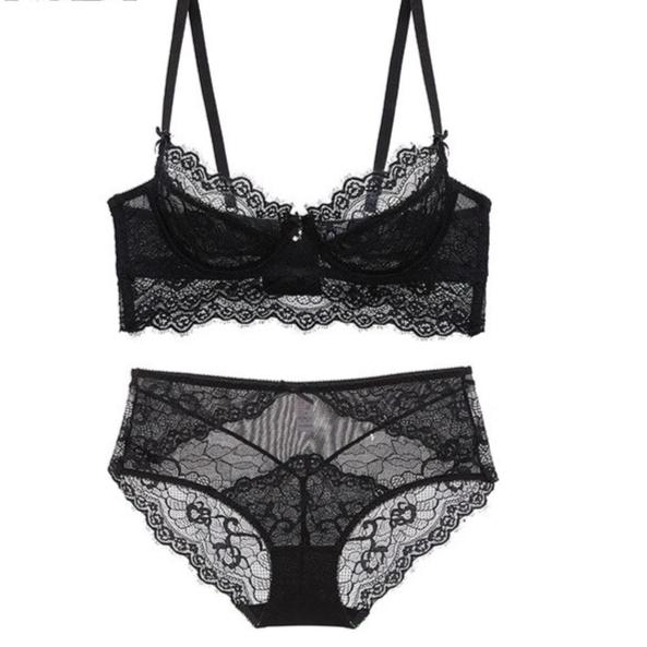 Damen Unterwäsche Set High-Waist Panty figurbetonend komfortabel hoch tailliert glatte Silhouette BH Set