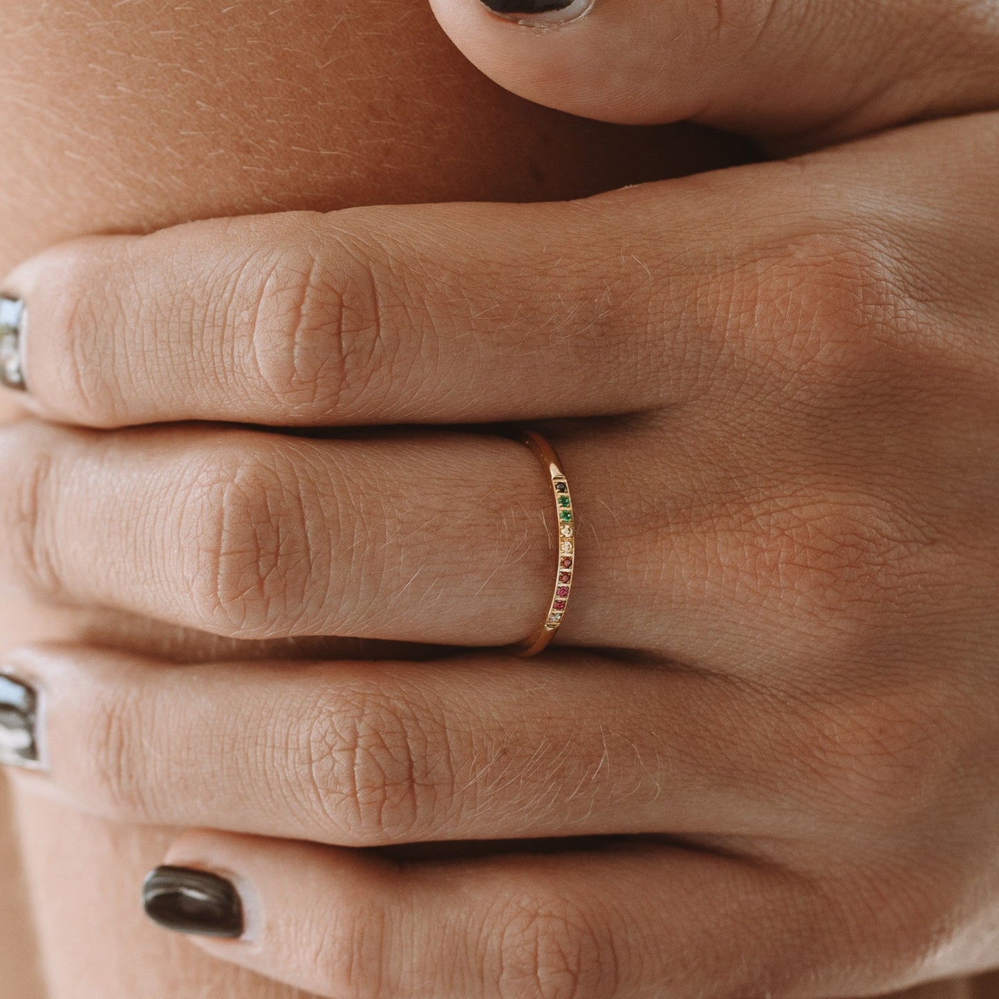 Damen Ring Gold mit Zirkonen wasserfest hypoallergen