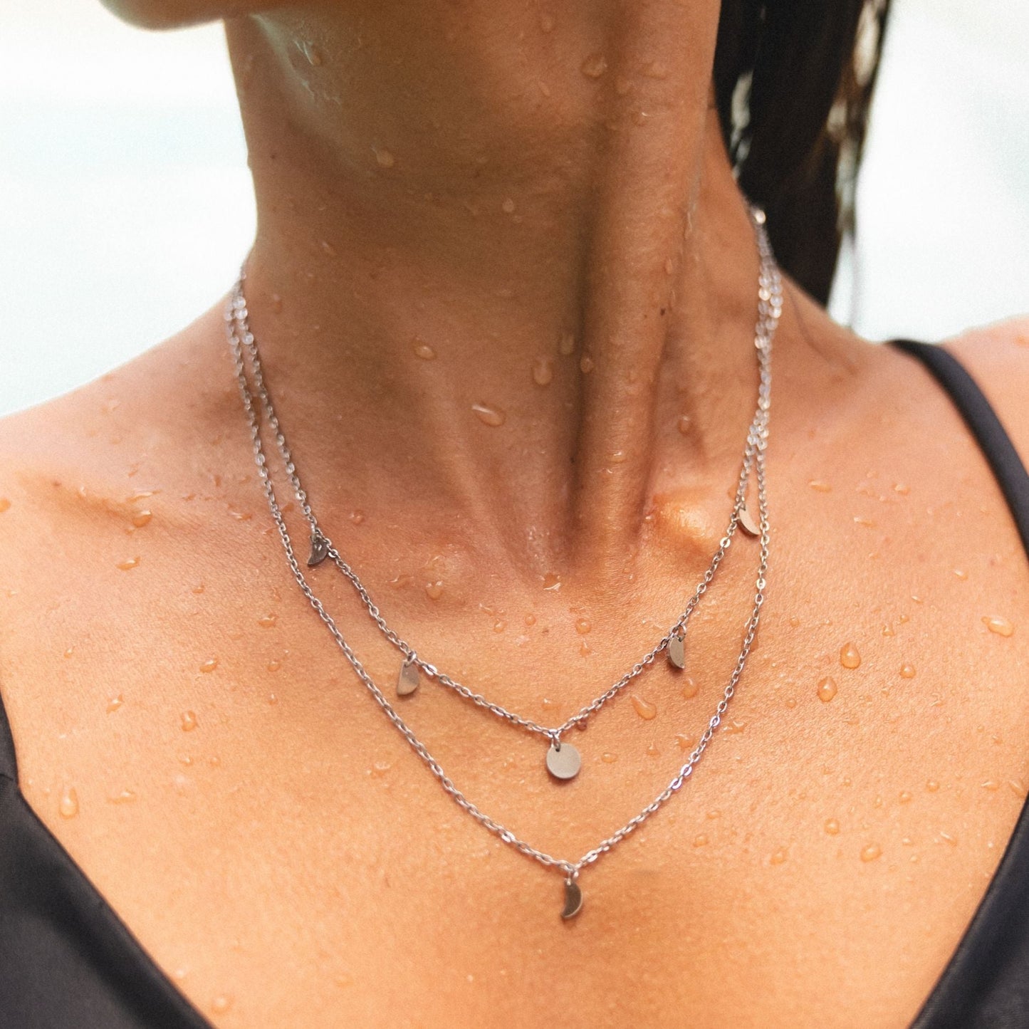 Damen Layering Halskette Gold Boho wasserdicht hypoallergen