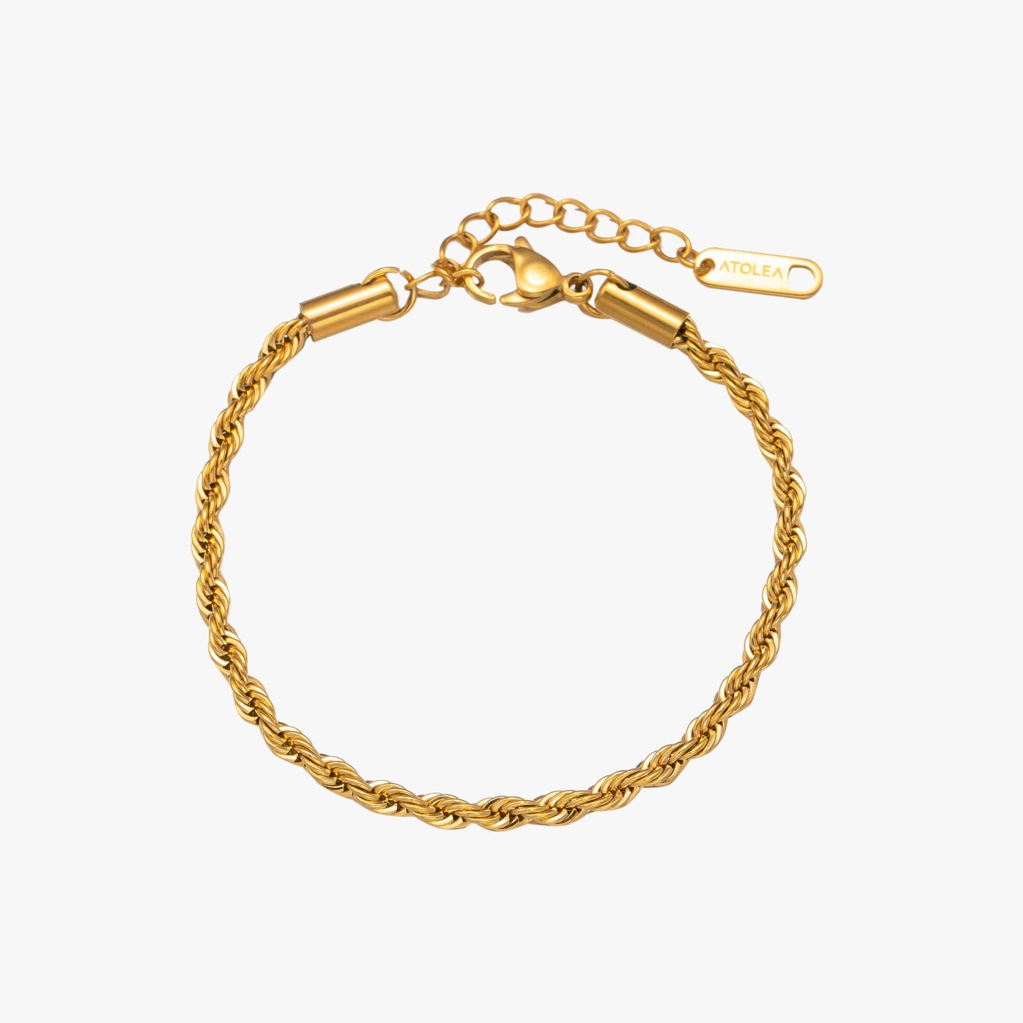 Damen Fußkette Gold Rope Chain wasserfest verstellbar 22 + 4 cm