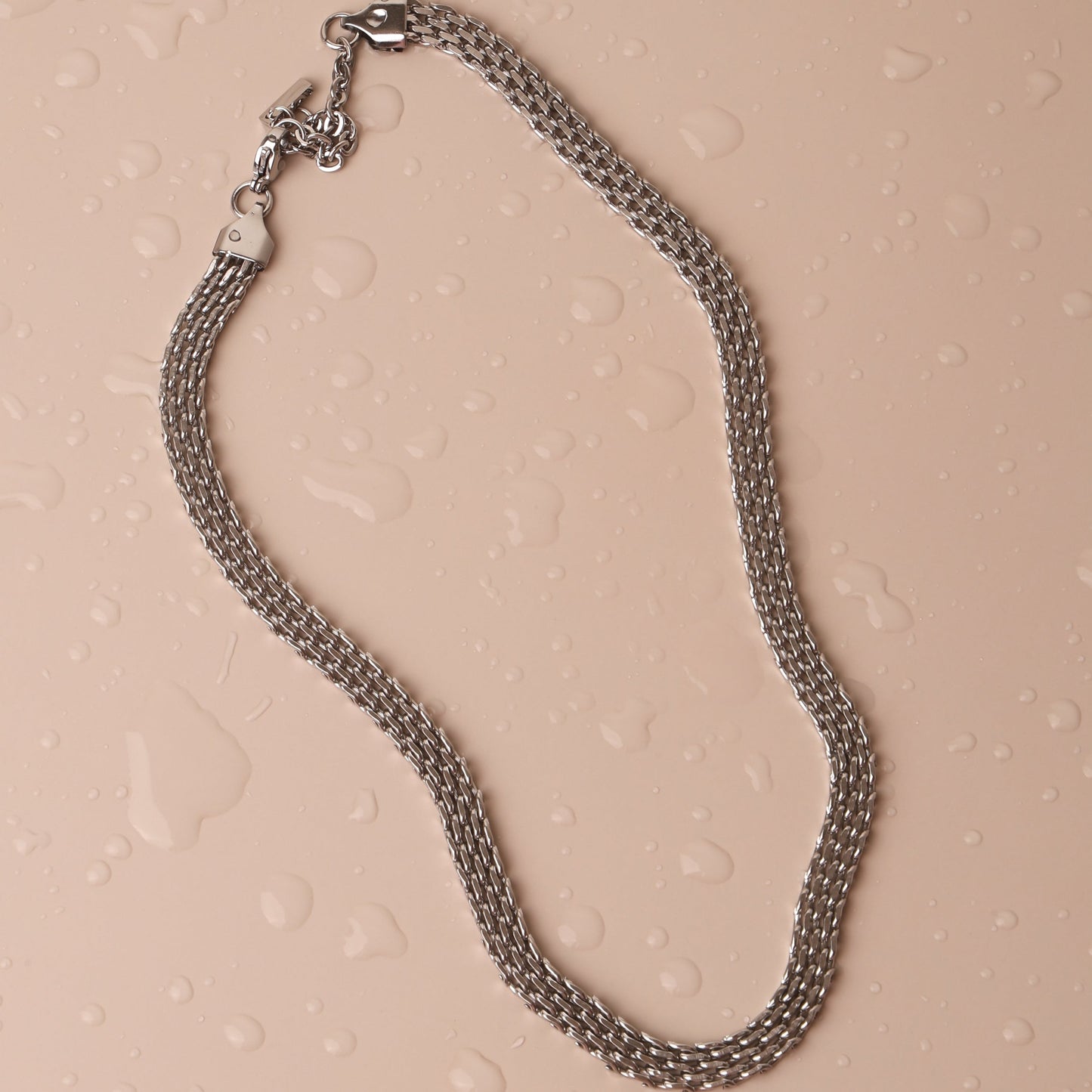 Damen Choker Halskette Gold geflochtene Gliederkette wasserdicht hypoallergen