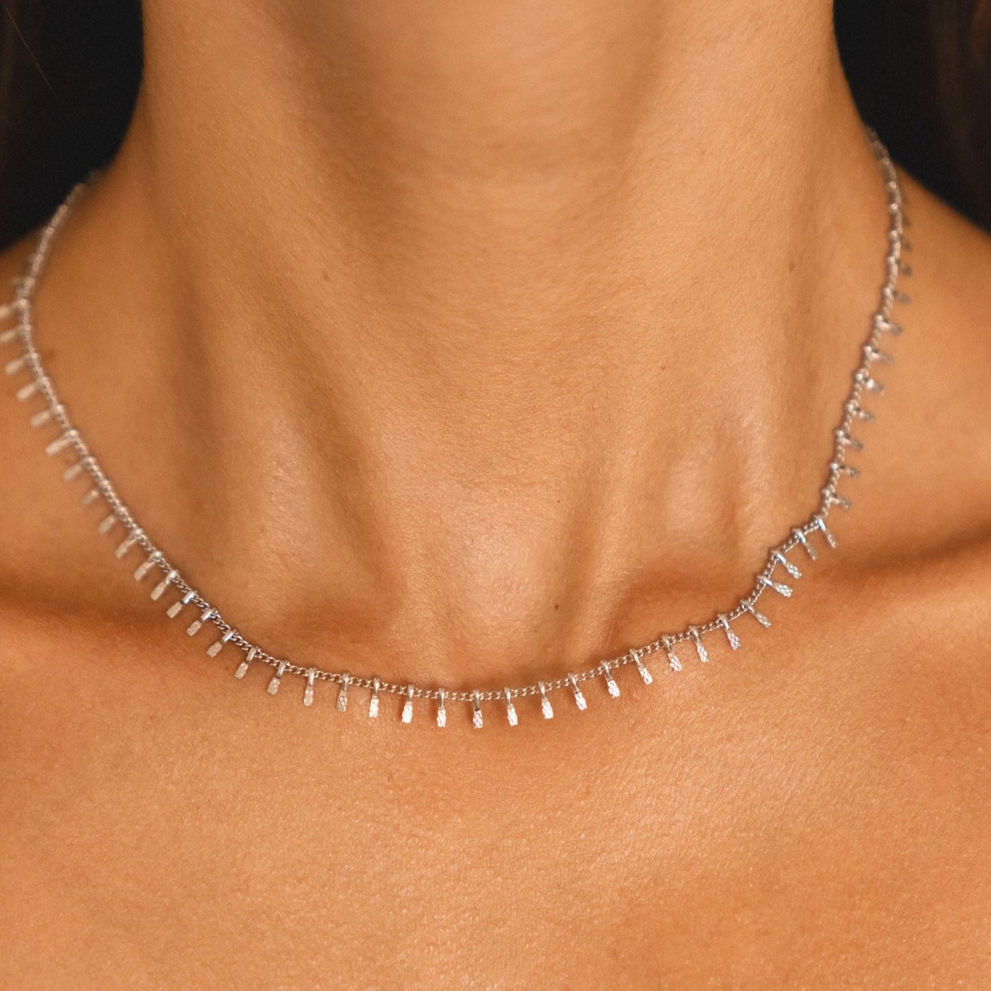 Damen Choker Gold Halskette wasserfest Edelstahl verstellbar