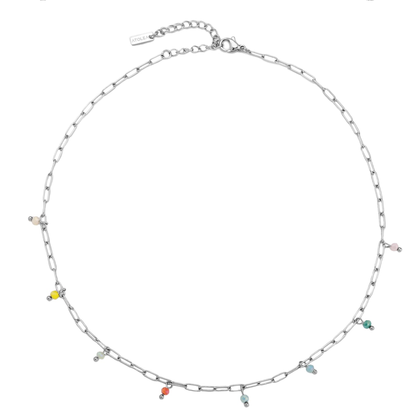 Damen Choker Gold mit bunten Anhängern wasserfest Halskette verstellbar