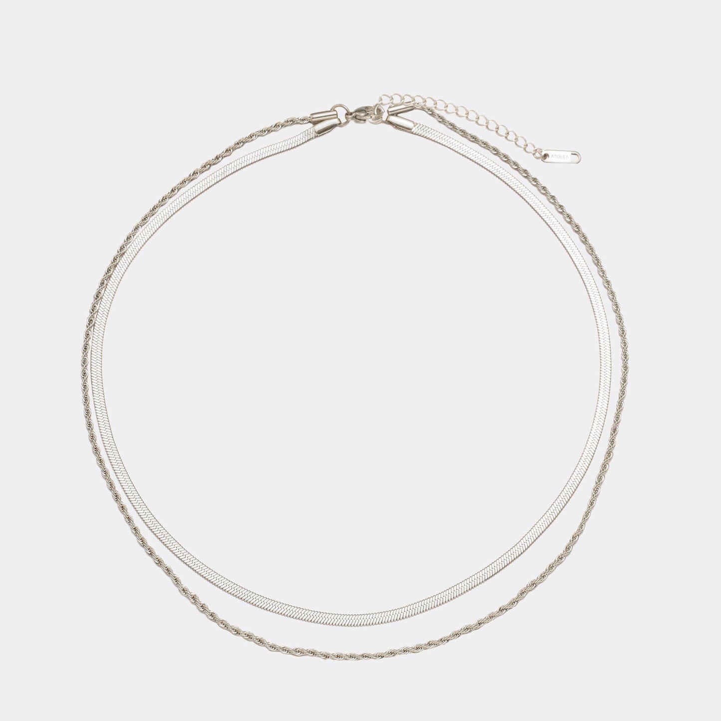 Damen Layering Halskette Gold Herringbone Rope Chain wasserfest hypoallergen