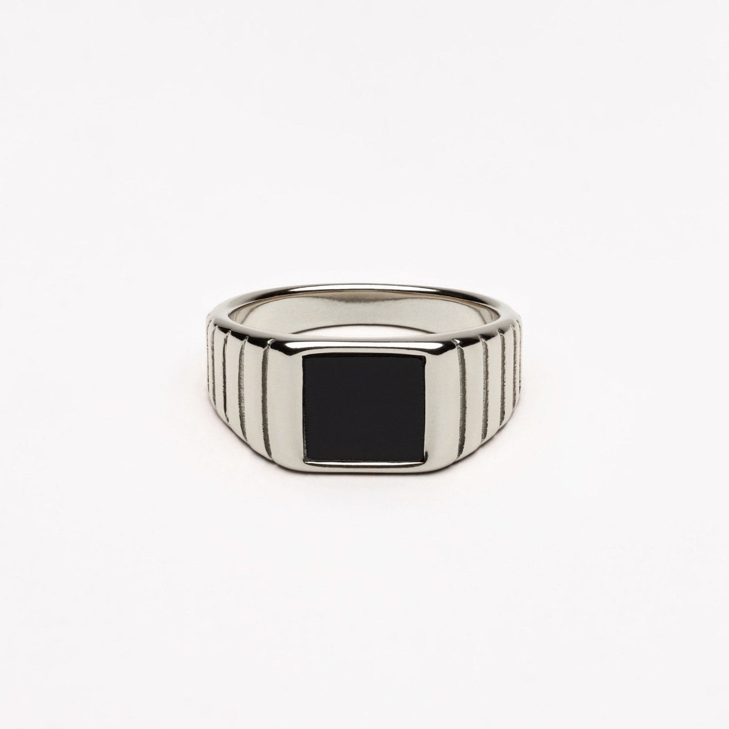 Damen Ring Schwarz Onyx Goldfarben Wasserfest Statement Schmuck