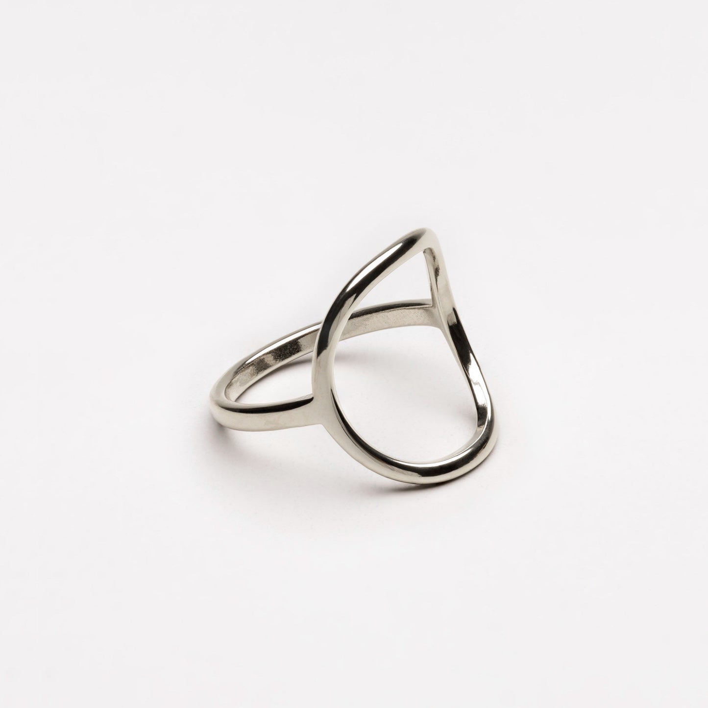 Damen Ring gold oval minimalistisch wasserfest hypoallergen