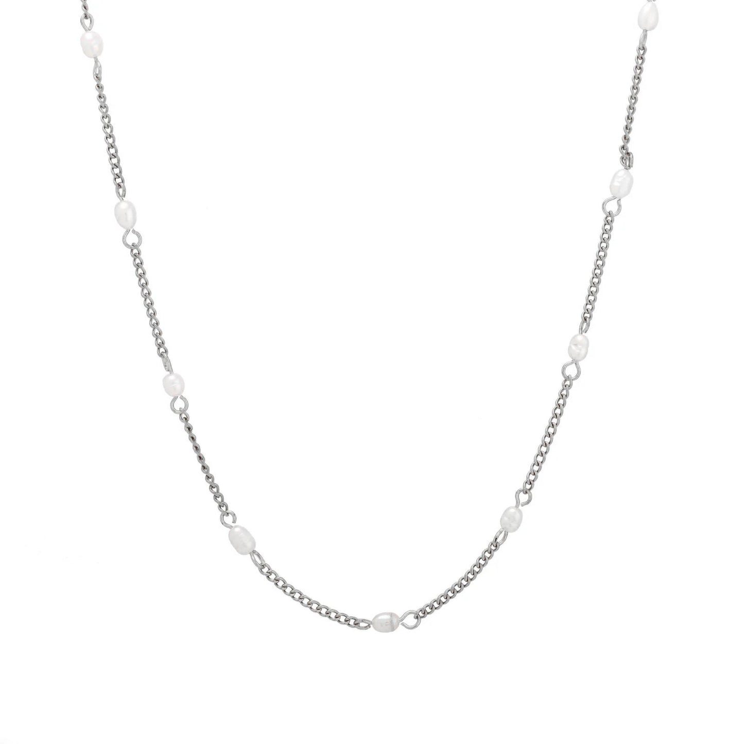 Damen Perlen Choker Gold wasserfest hypoallergen 37 cm