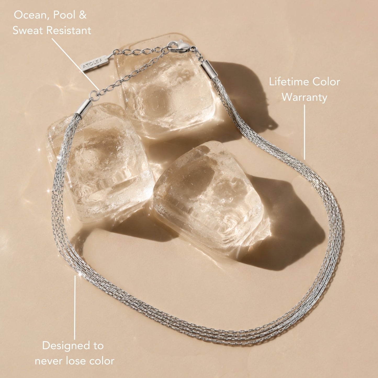 Damen Layering Choker Halskette Gold mehrreihig wasserdicht hypoallergen