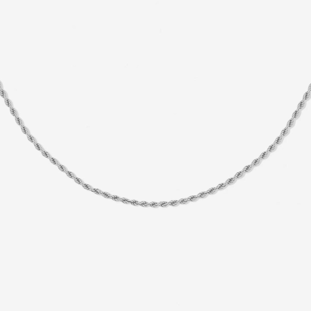 Damen Rope Chain Halskette Gold wasserfest hypoallergen 2 mm Kette