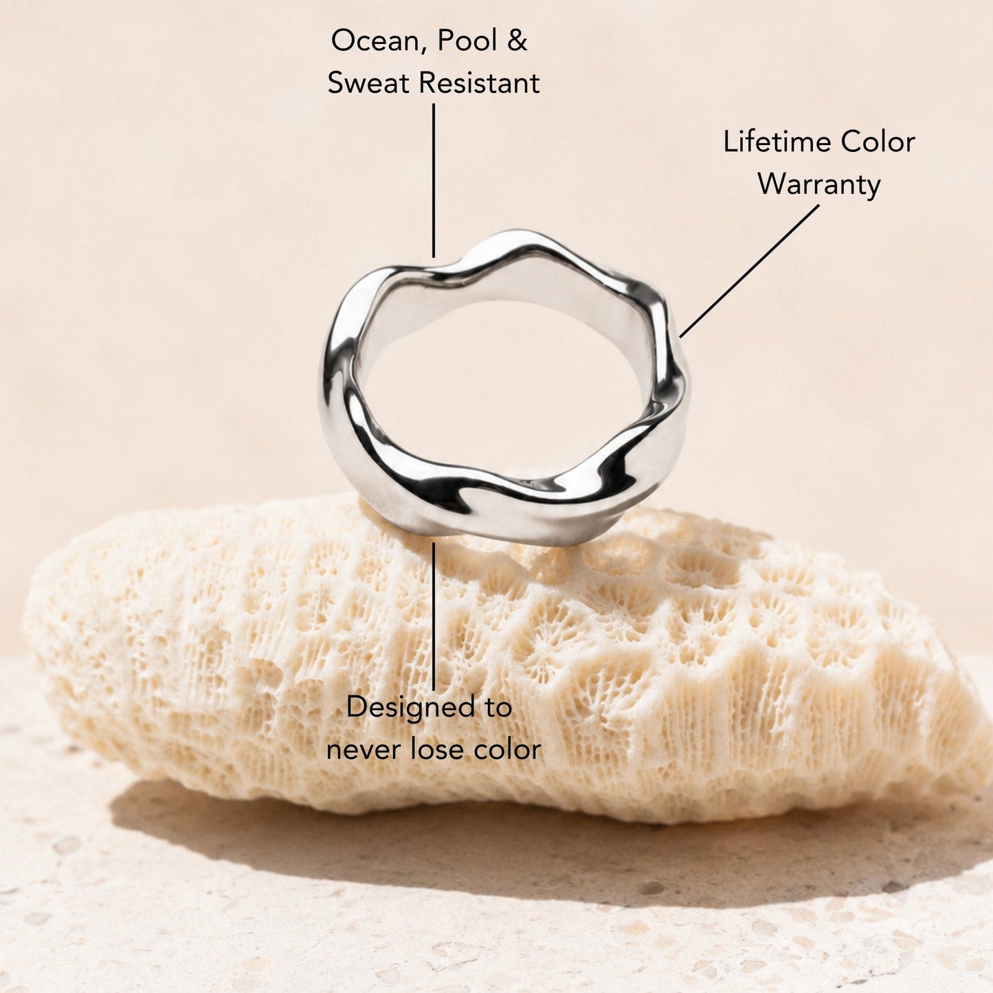 Damen Ring Gold wasserfest hypoallergen