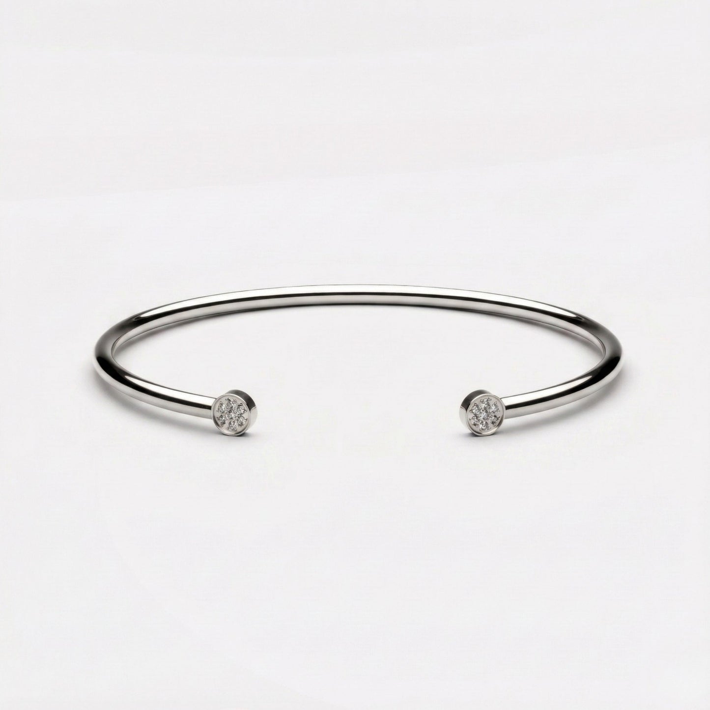 Damen Armreif Gold mit weißen Zirkonsteinen verstellbar wasserfest hypoallergen Edelstahl
