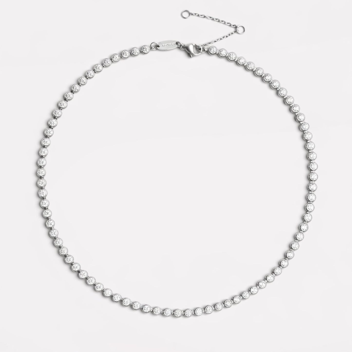 Damen Tennis Choker Gold mit Zirkon Steinen wasserfest