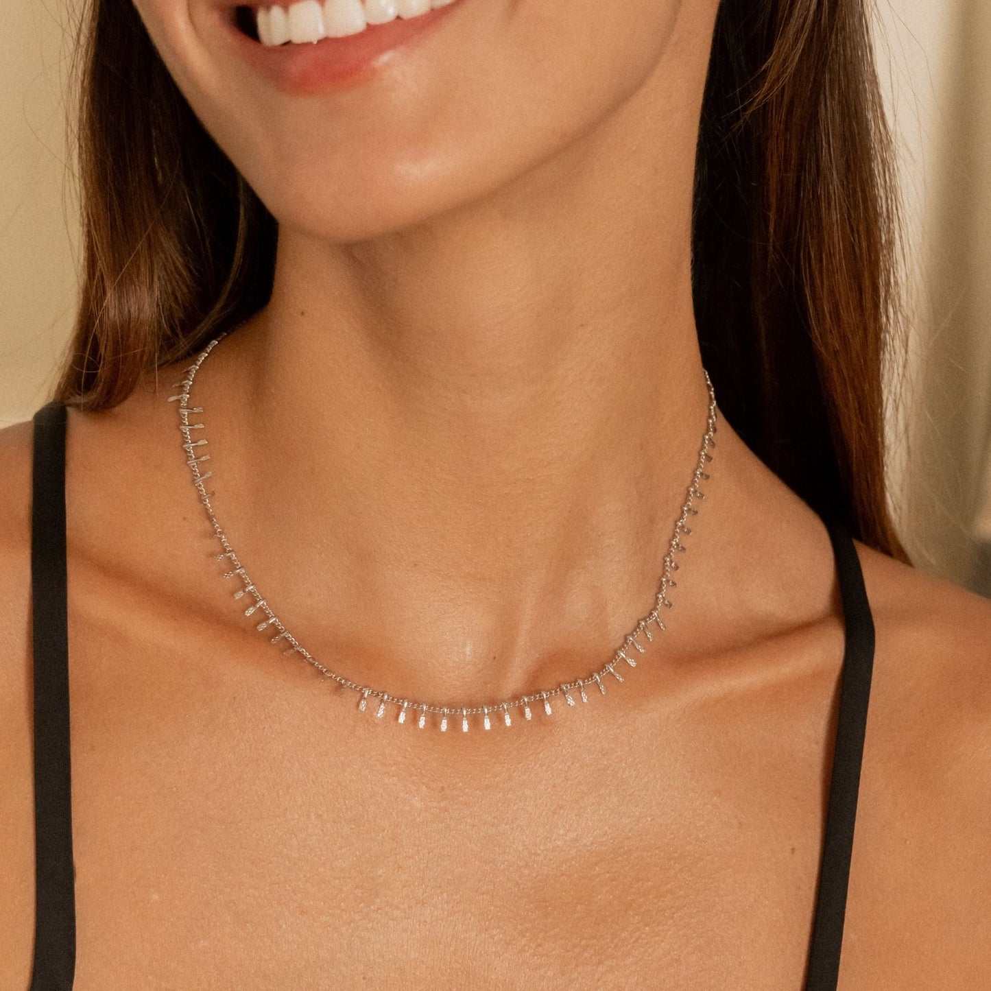 Damen Choker Gold Halskette wasserfest Edelstahl verstellbar