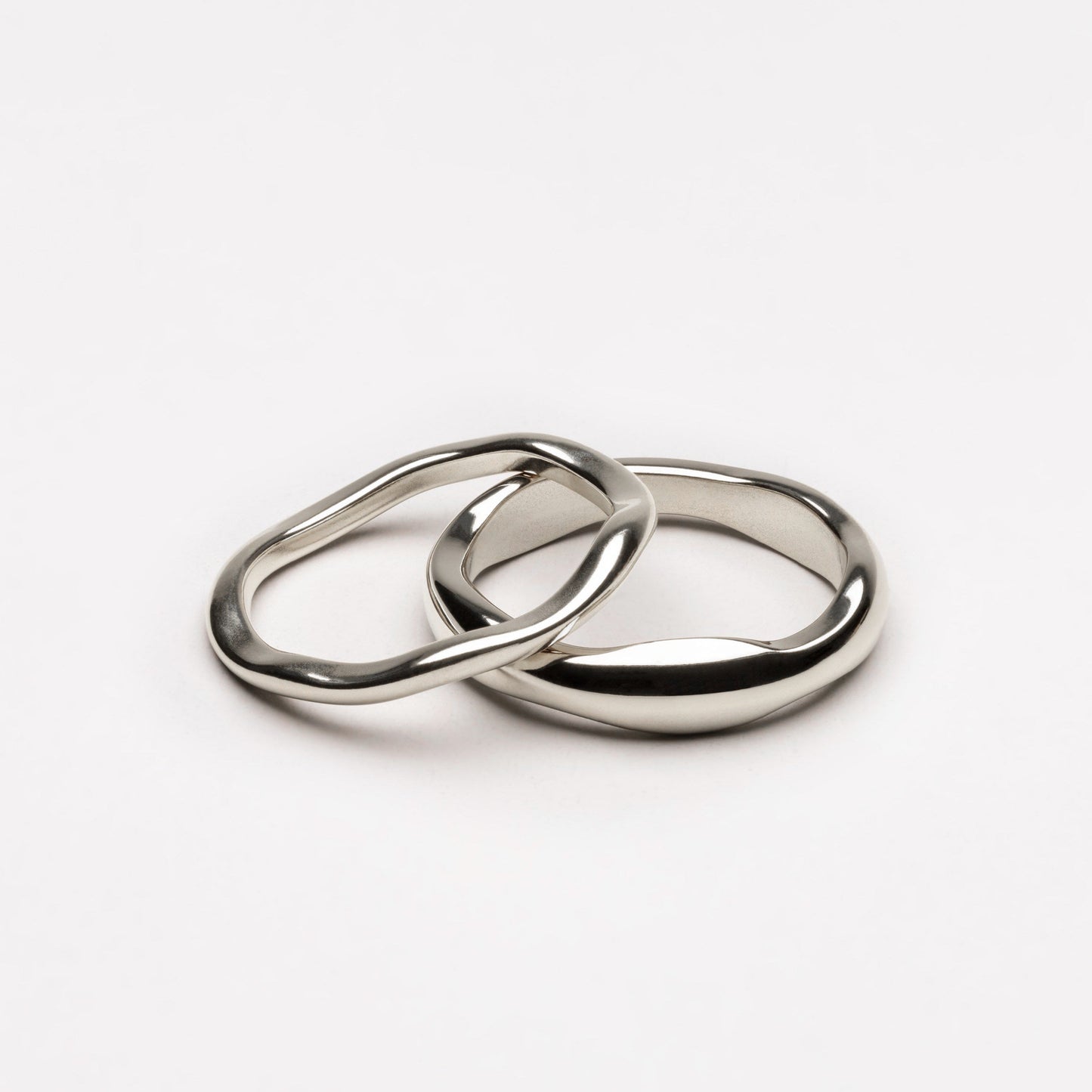Damen Ring Set gold wasserfest stapelbar 2-teilig hypoallergen