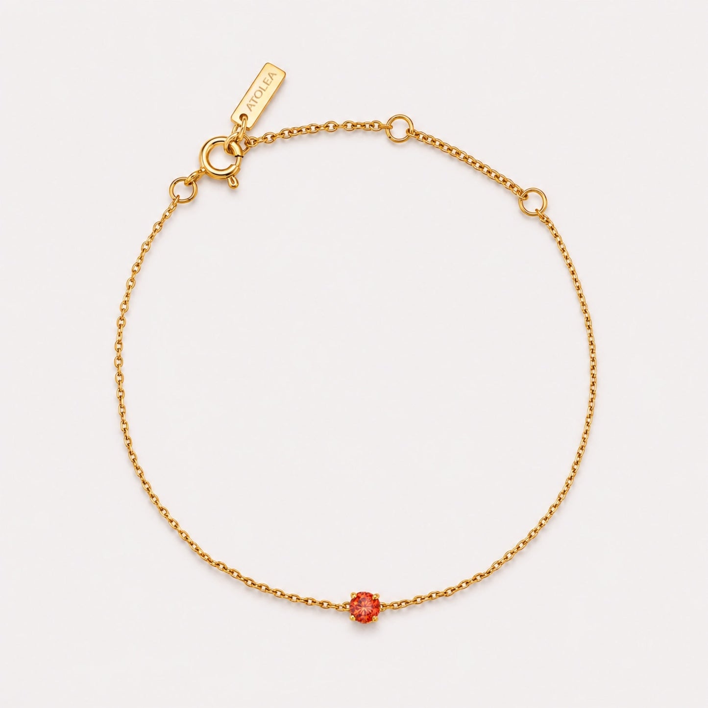 Damen Armband personalisierbar Gold Geburtsstein wasserfest verstellbar bis zu 4 Anhänger