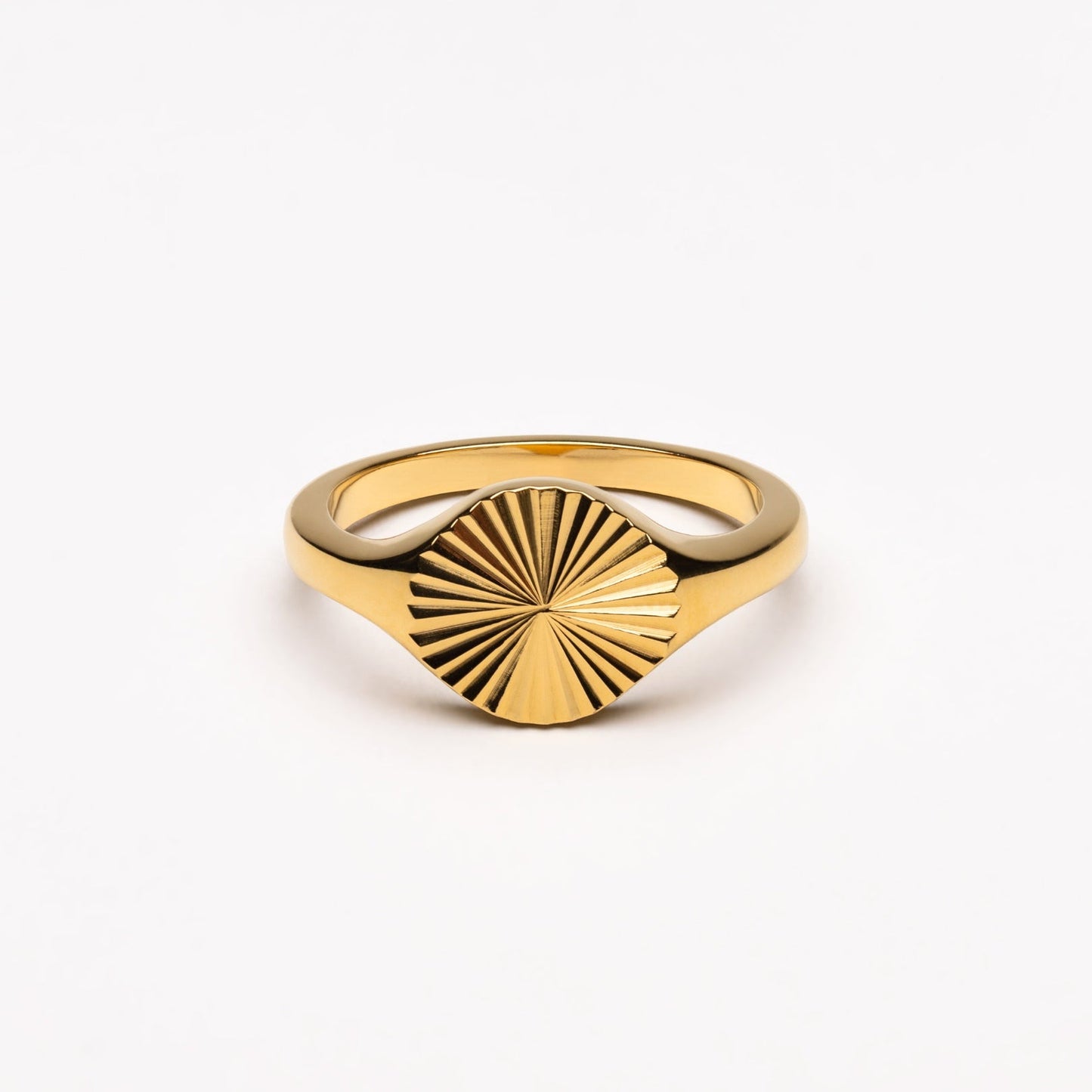 Siegelring Gold Sonnenmotiv wasserfest hypoallergen