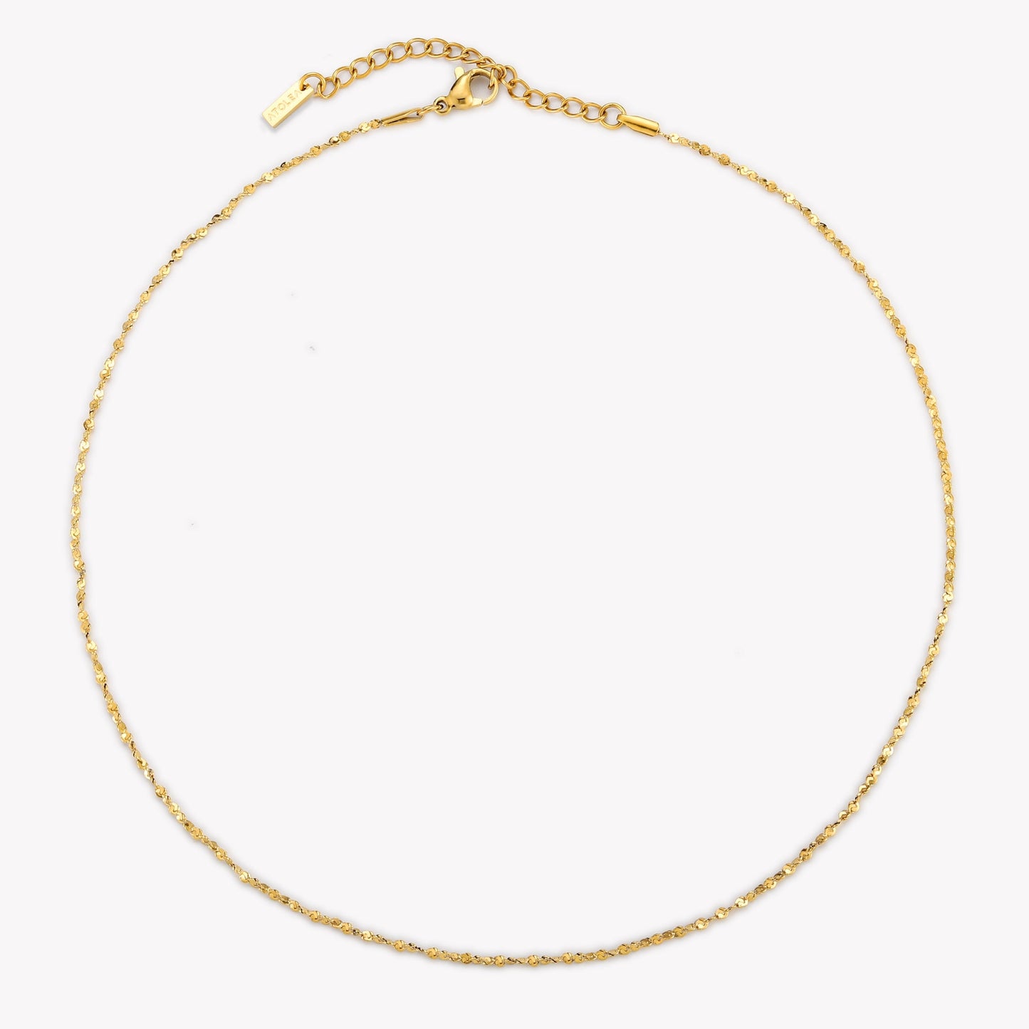 Damen Gold Choker wasserfest mit gedrehter Swirl Kette