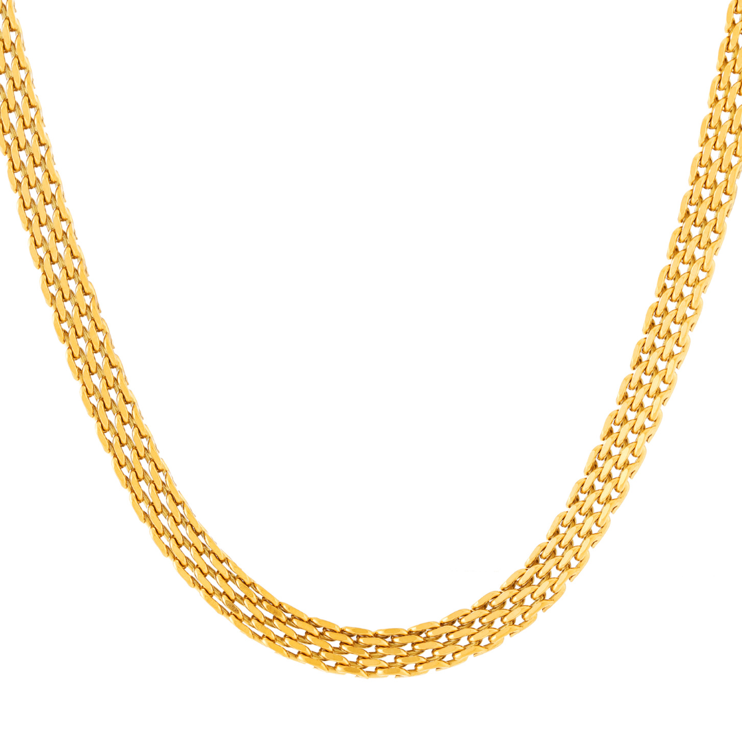 Damen Choker Halskette Gold geflochtene Gliederkette wasserdicht hypoallergen