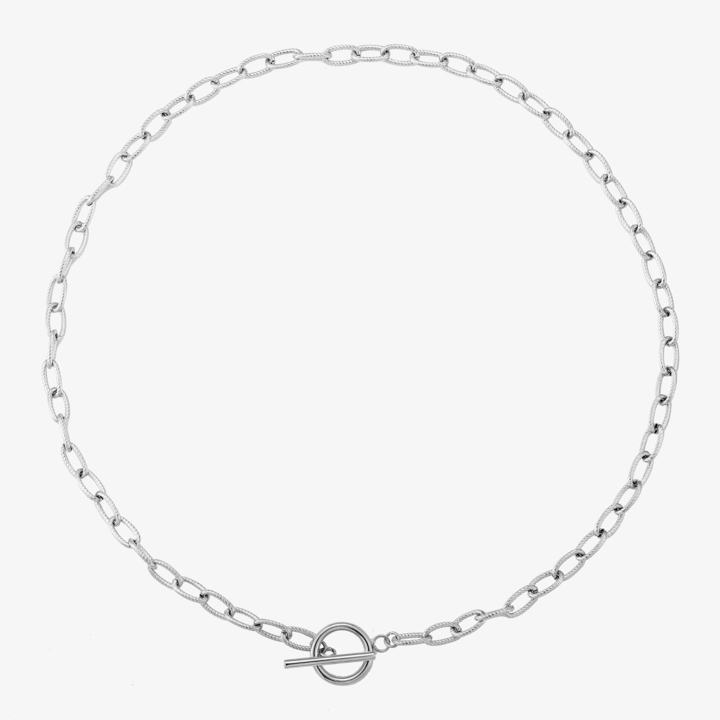 Damen Paperclip Choker Gold wasserfest mit Toggle Verschluss