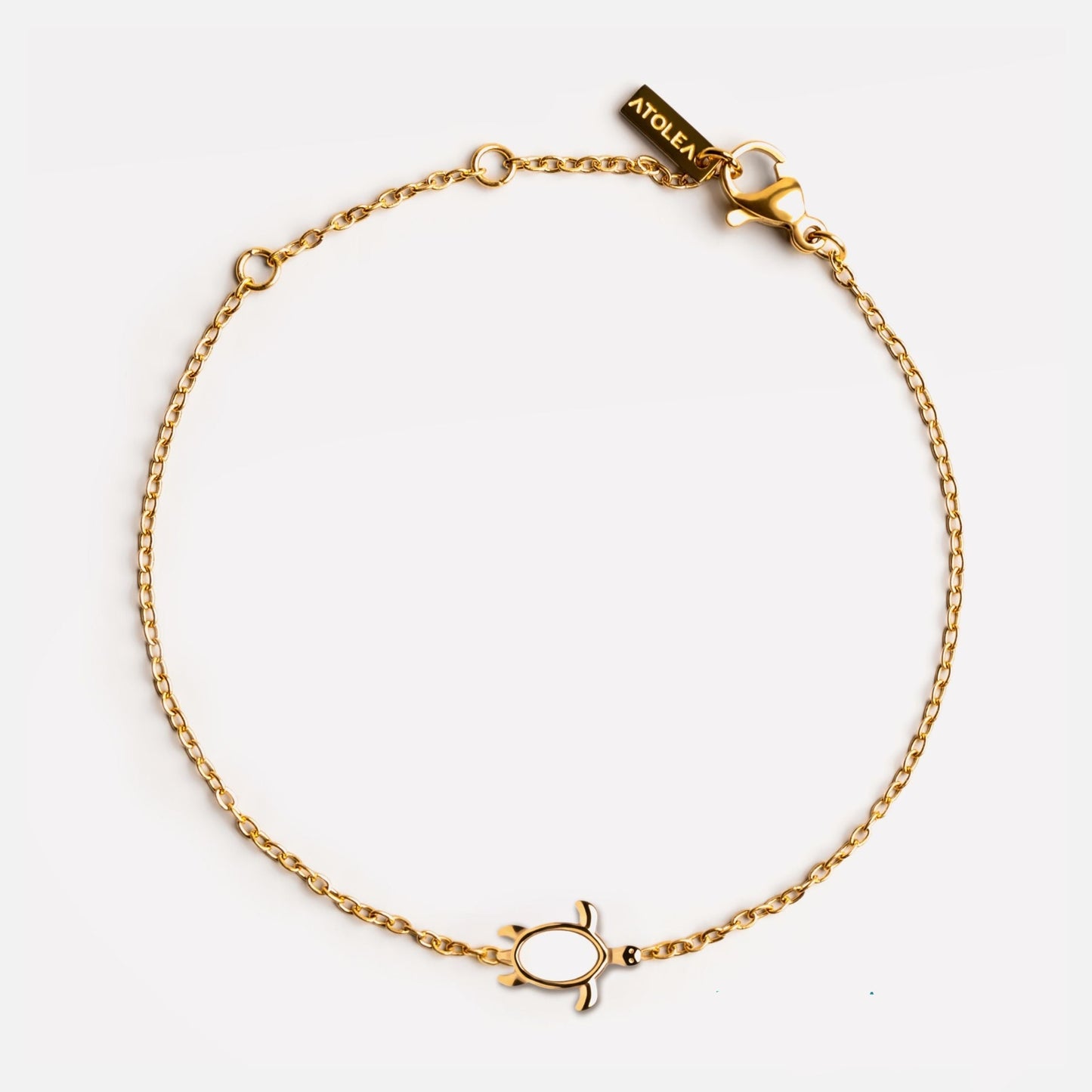 Damen Schildkröten Armband gold Perlmutt Edelstahl wasserfest