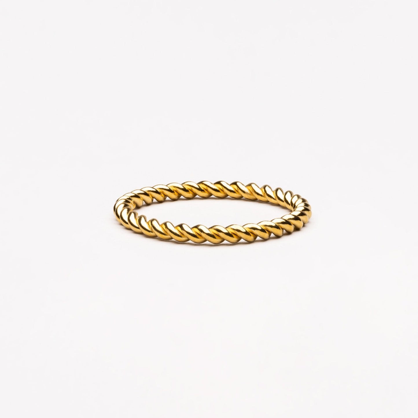 Damen Ring gold gedreht wasserfest stapelbar